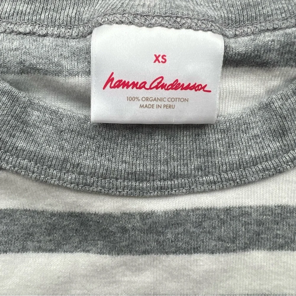 Hanna Andersson Adult Women’s Gray + White Striped Long John Pajama Set Size XS - Picture 4 of 6